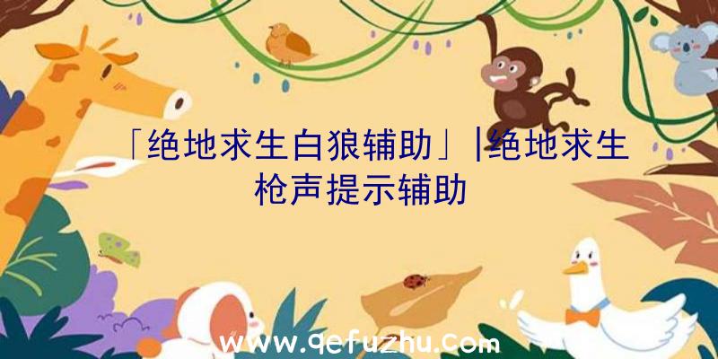 「绝地求生白狼辅助」|绝地求生枪声提示辅助